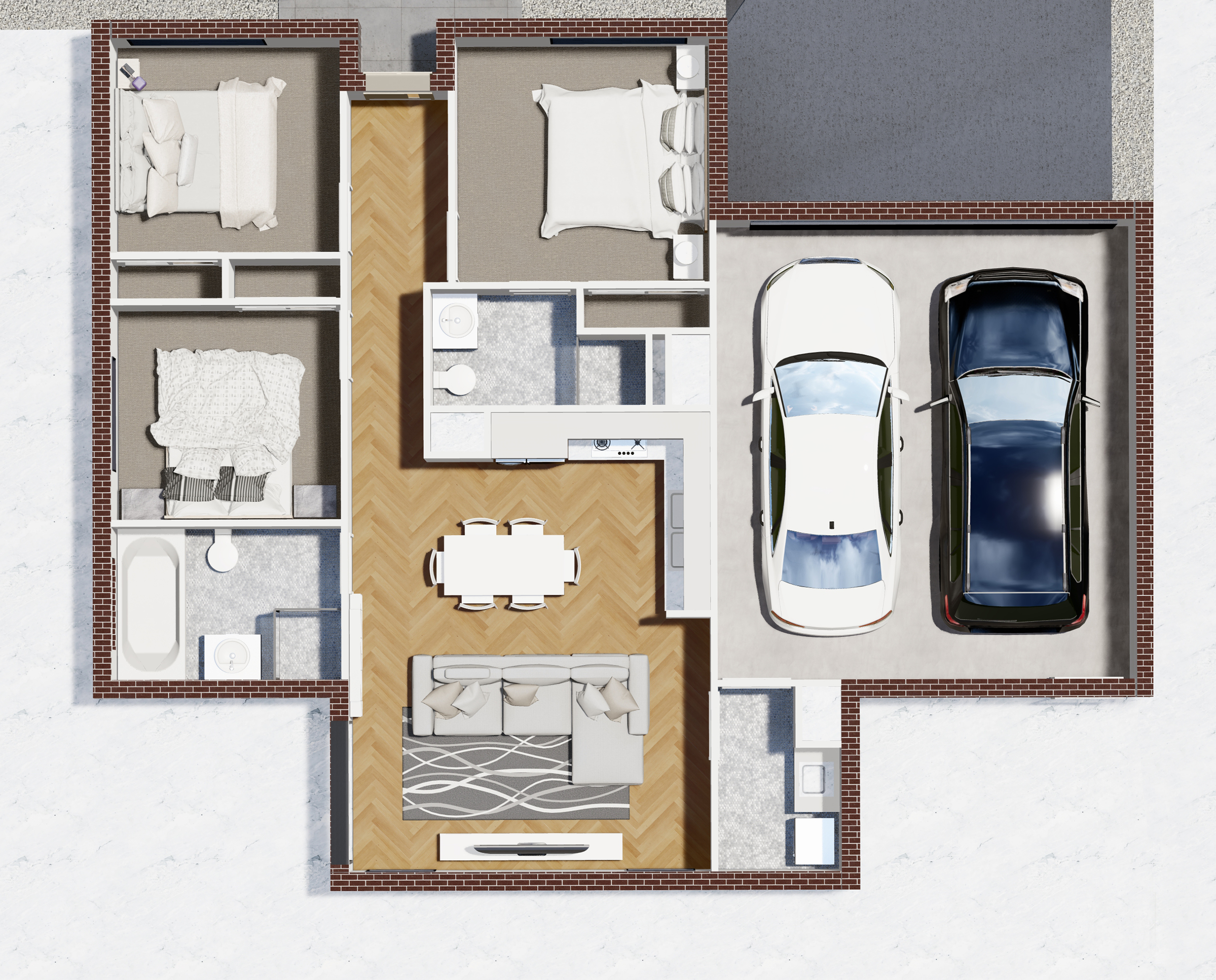 2.5D Floor Plan Rendering